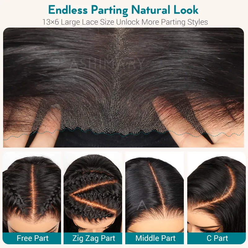 Peacock Curls Pull Go 13x6 Full Glueless Lace Front Wig Pre-Styled Heavy Layers Cut Human Hair
